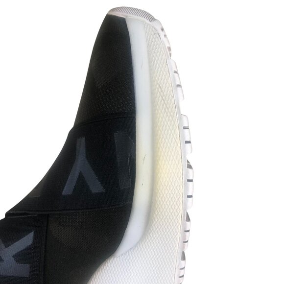 DKNY Women’s Camo Slip-On Sneakers Size 6M Black Gray Logo Elastic Platform Shoe - Picture 9 of 15